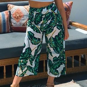 Palm Print Culottes